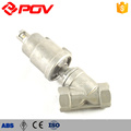 Thread type pneumatic angle seat valve for steam stainless steel seat valve